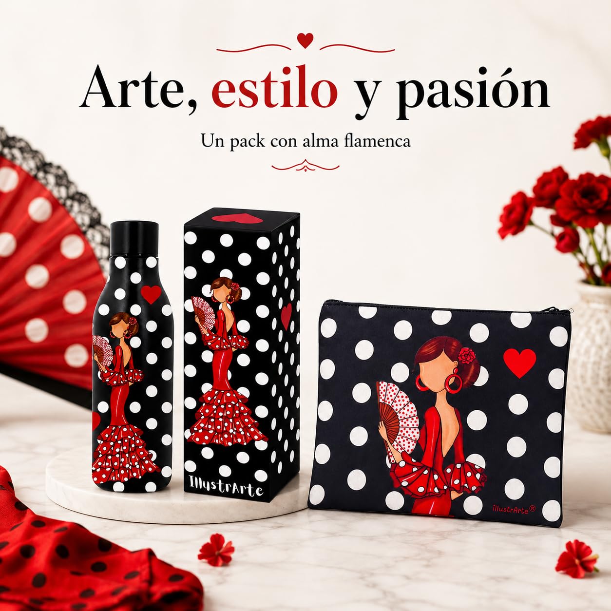 Pack botella + neceser Granada Pepa Lunares – vista 8