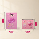Pack Neceser Granada + Libreta Bailarina – diseño Marina (Sueña, Baila, Brilla) – medidas