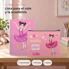 Pack Neceser Granada + Libreta Bailarina – diseño Marina (Sueña, Baila, Brilla) – ambiente
