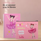 Pack Neceser Granada + Libreta Bailarina – diseño Marina (Sueña, Baila, Brilla) – detalle