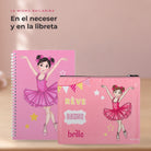 Pack Neceser Granada + Libreta Bailarina – diseño Marina (Rêve, Danse, Brille) – detalle