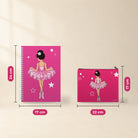 Pack Neceser Granada + Libreta Bailarina – diseño Tina – medidas