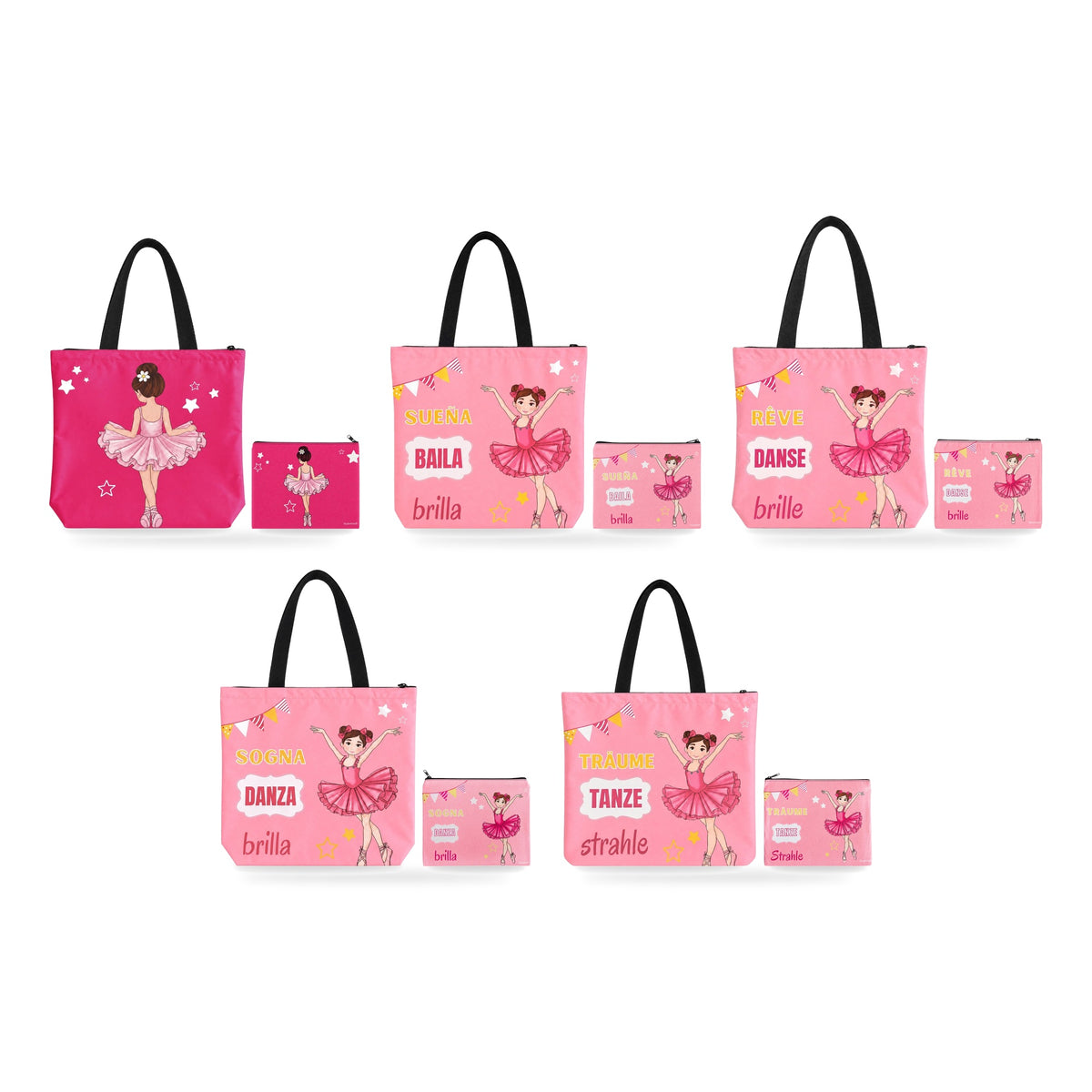 Pack bolsa de ballet Viena y neceser Granada bailarina - los cinco diseños
