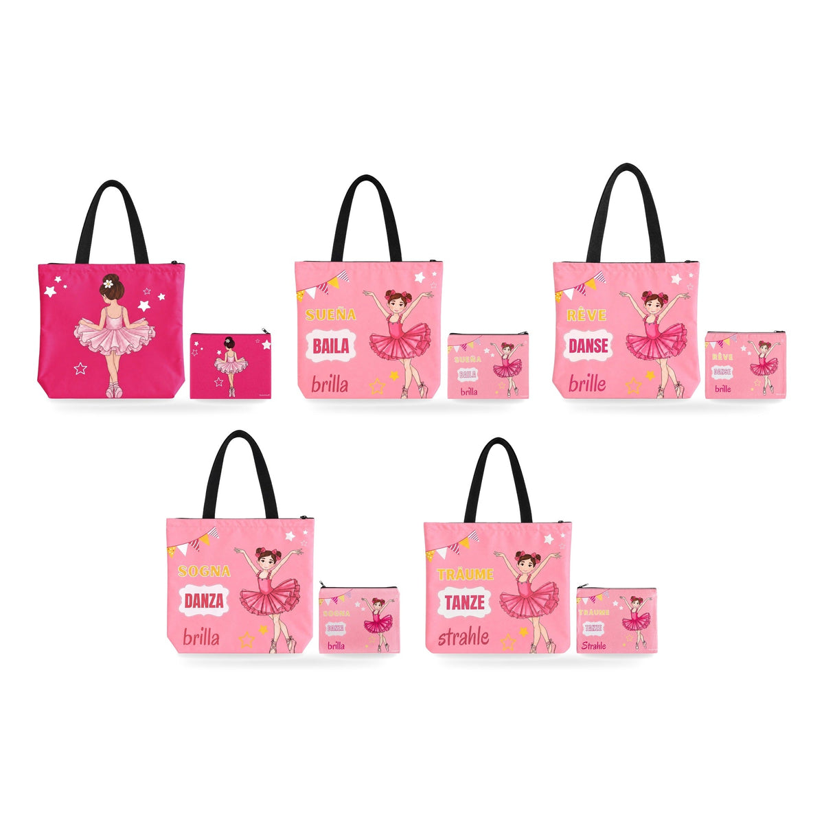 Pack bolsa de ballet Viena y neceser Granada bailarina - los cinco diseños