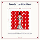 Pañuelo de seda illustrArte – María Blanco, fondo rojo – vista 4
