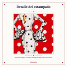 Pañuelo de seda illustrArte – María Blanco, fondo rojo – vista 5