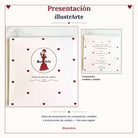 Pañuelo de seda illustrArte – María Rojo, fondo negro – vista 6