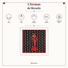 Pañuelo de seda illustrArte – María Rojo, fondo negro – vista 7