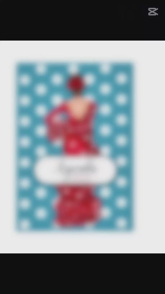 Agenda Flamenca 2026 “Macarena Turquesa” – 2 Días por Página – Ilustraciones Flamencas – Eventos Flamencos del Año – Diseño illustrArte