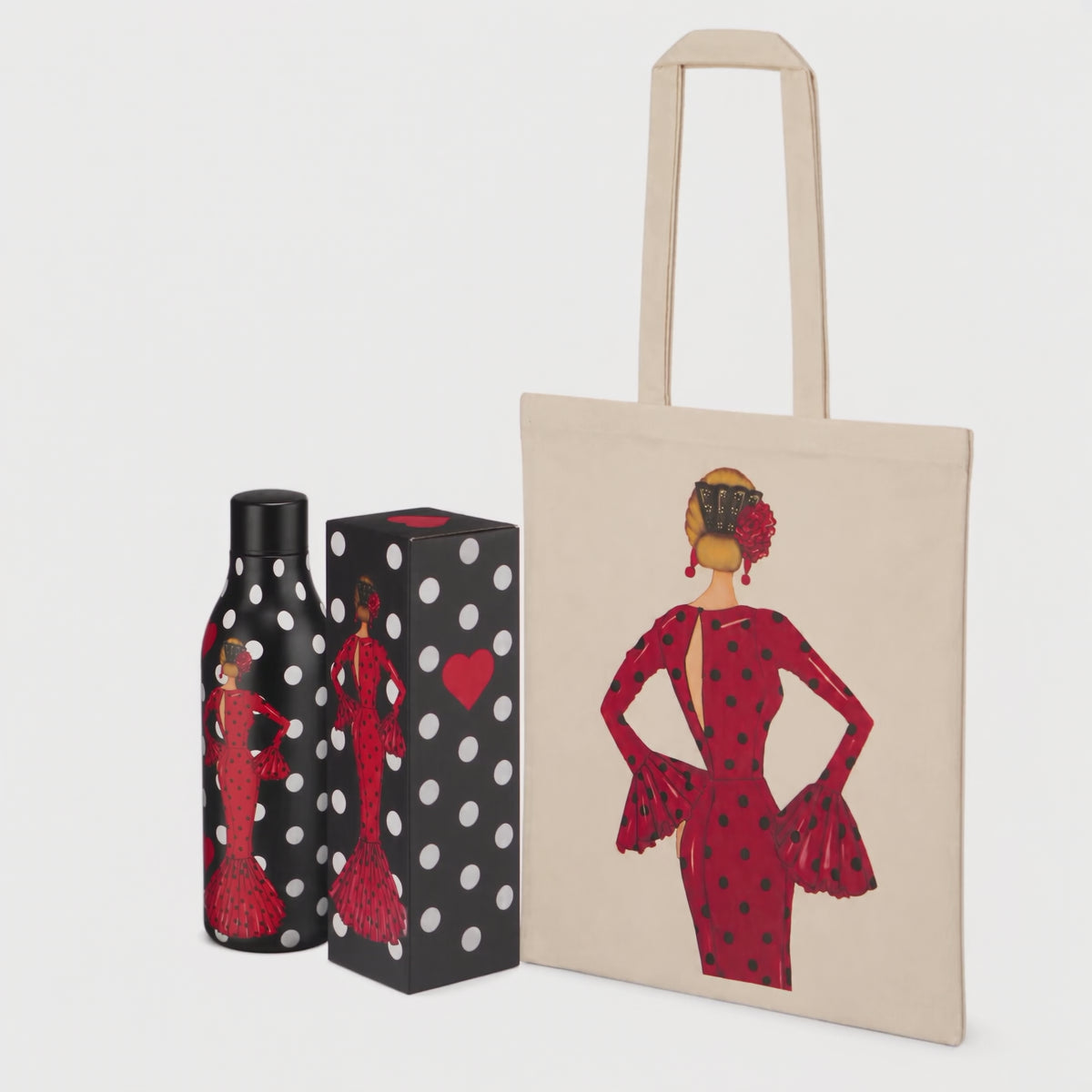 Pack botella térmica + bolsa Cádiz illustrArte – vídeo del conjunto