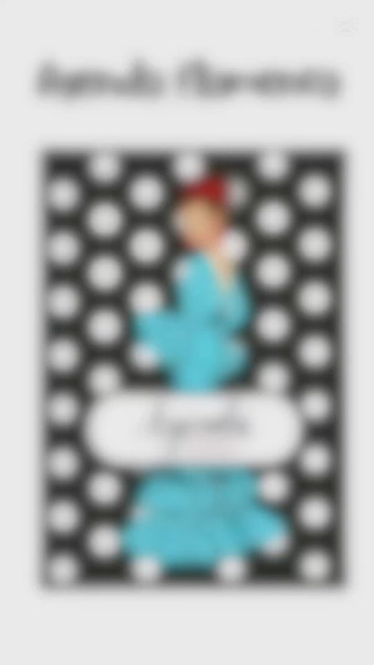 Agenda Flamenca 2026 “Paquita fondo negro” – 2 Días por Página – Ilustraciones Flamencas – Eventos Flamencos del Año – Diseño illustrArte