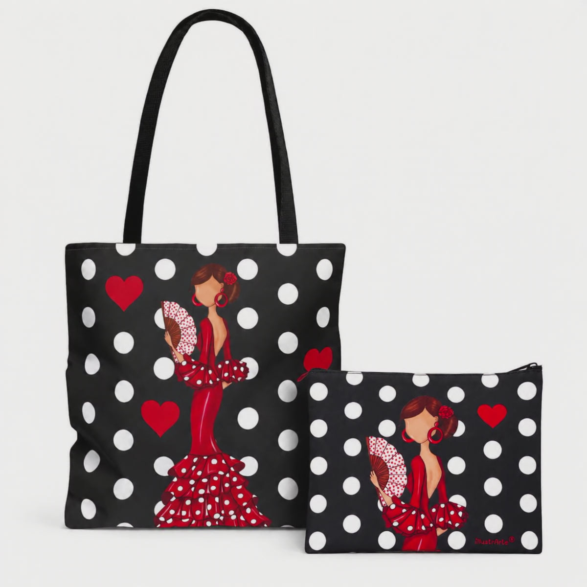 Pack bolso Málaga + neceser Granada illustrArte – vídeo del conjunto