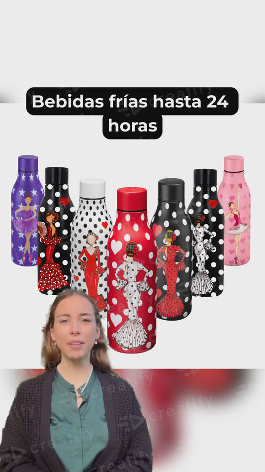 Botella De Acero Inoxidable 500ml - Modelo Mariela
