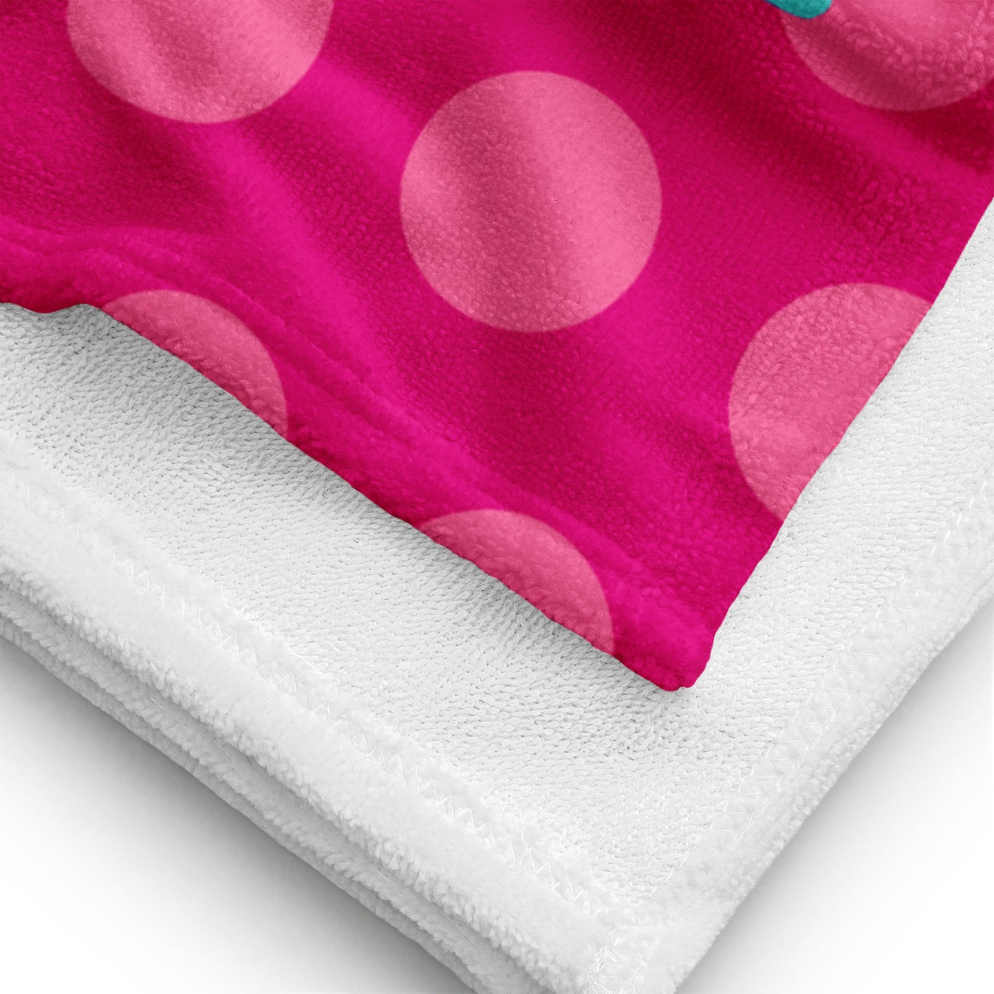 Flamenco Dancer Customizable Beach, Gym, Yoga Towel, pink dress with pink polka dots design. - IllustrArte