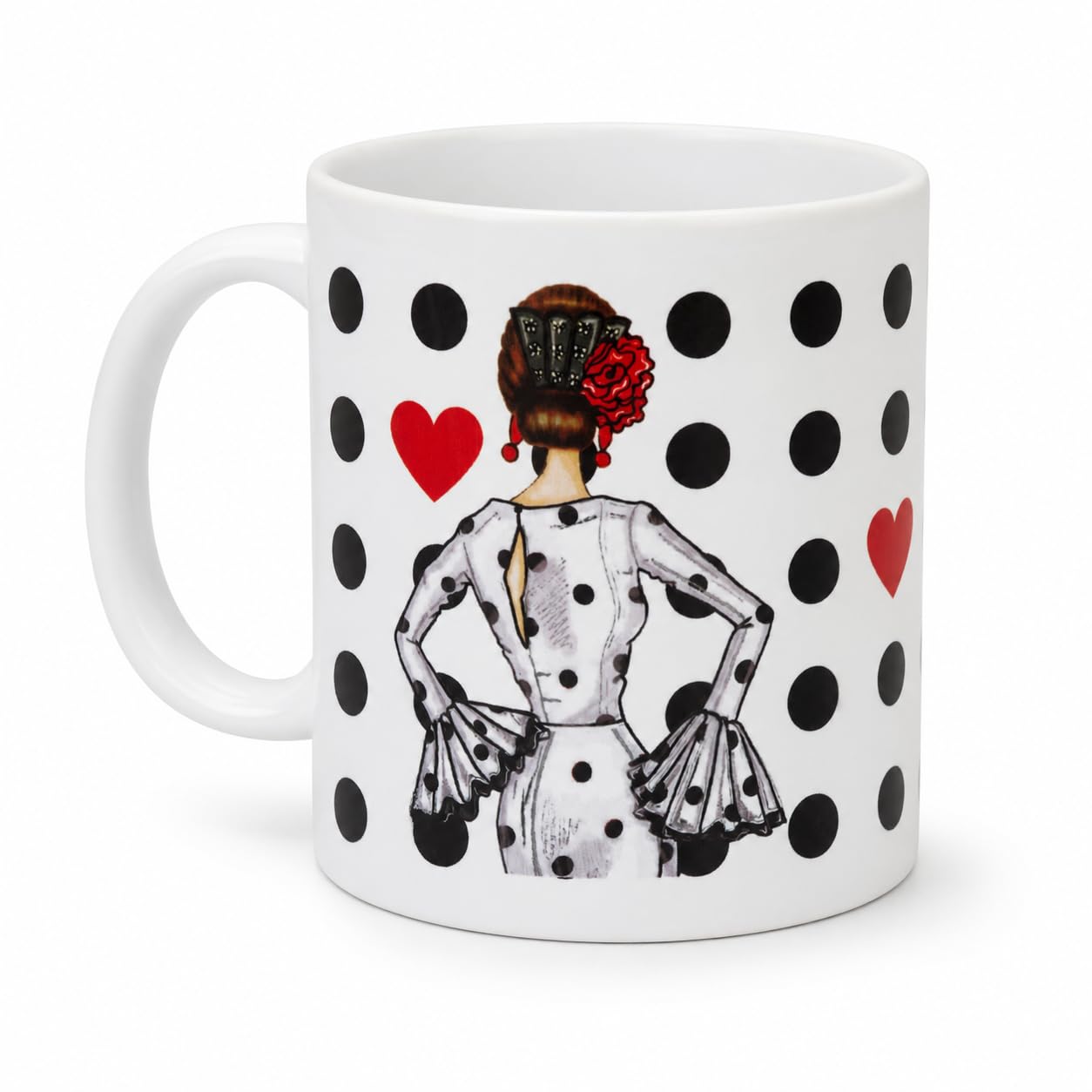 Taza de cerámica illustrArte 350 ml – diseño flamenca María Blanco