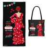 Pack Regalo Flamenco: Toalla de Microfibra + Bolso Málaga