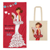 Pack Regalo Flamenco – Toalla de Microfibra 80 x 155 cm + Bolsa de Tela Cádiz