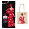 Pack Regalo Flamenco – Toalla de Microfibra 80 x 155 cm + Bolsa de Tela Cádiz